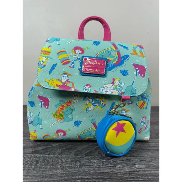 New Loungefly Disney Pixar Backpack with Pouch Toy Story Summer 2023 - Picture 1 of 8